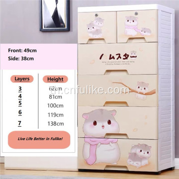 Cartoon Multi-Layer Drawer ตู้ลิ้นชักเก็บของสำหรับเด็ก